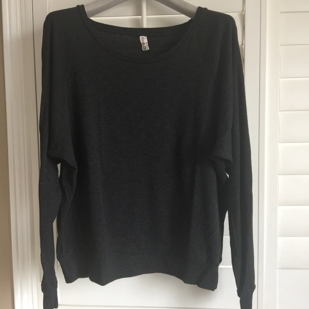 TNA grey long sleeve sweatshirt